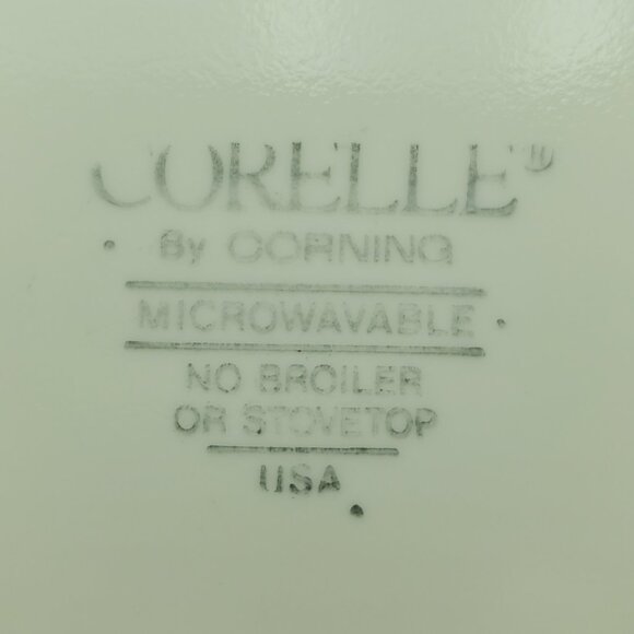 Corelle Blue Lily Dinner Plates Blue Flowers Bands on Cream Sandstone Plates - Picture 5 of 5